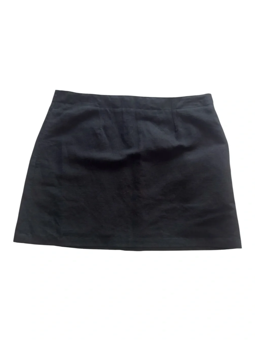 Aligne Hadley Linen Blend  Mini Skirt Black NWT A-Line Fully Lined Size US 6